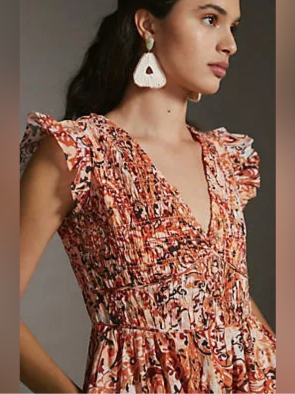 Anthropologie The Peregrine Printed Button Down Tiered
Midi Dress - Picture 2 of 12